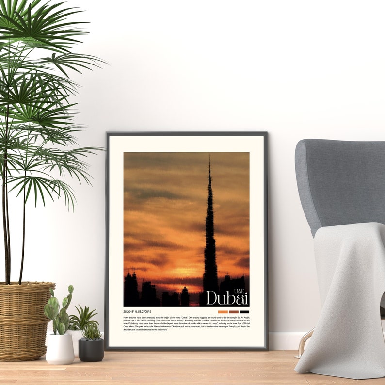 Dubai Print Digital Wall Art Dubai Wall Art Dubai Poster Dubai Etsy