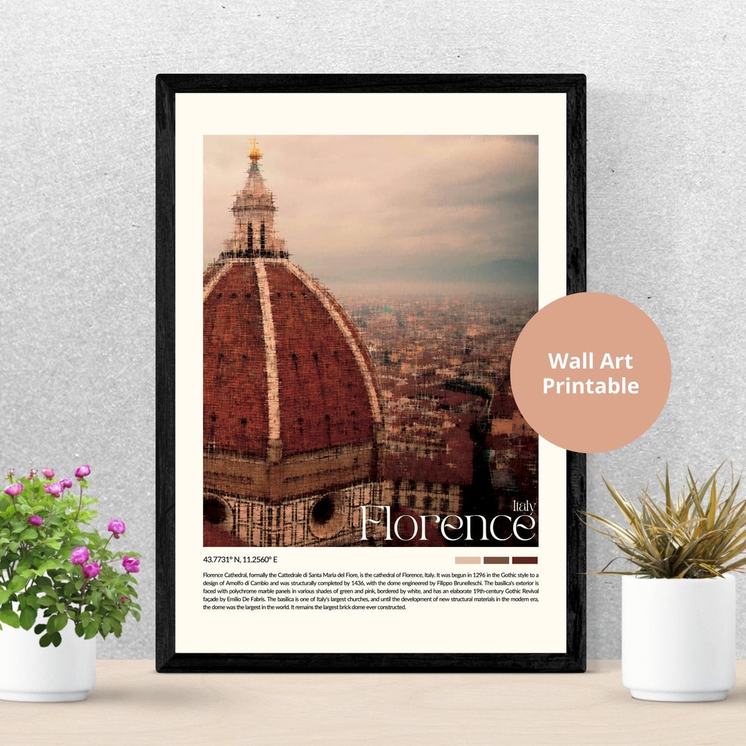 Florence Print Digital Wall Art Florence Wall Art Florence Poster