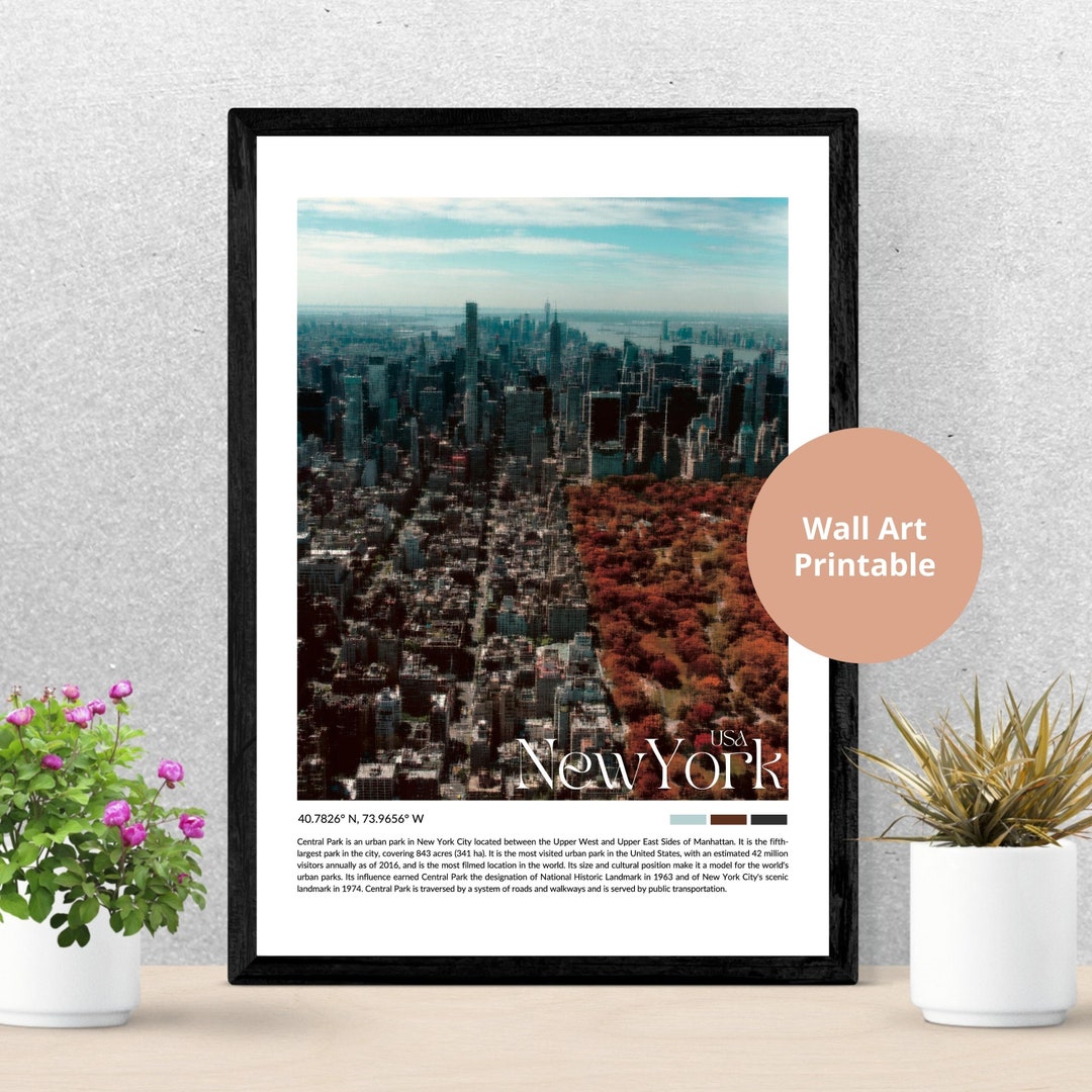 New York Print Digital Wall Art New York Wall Art New York Poster New