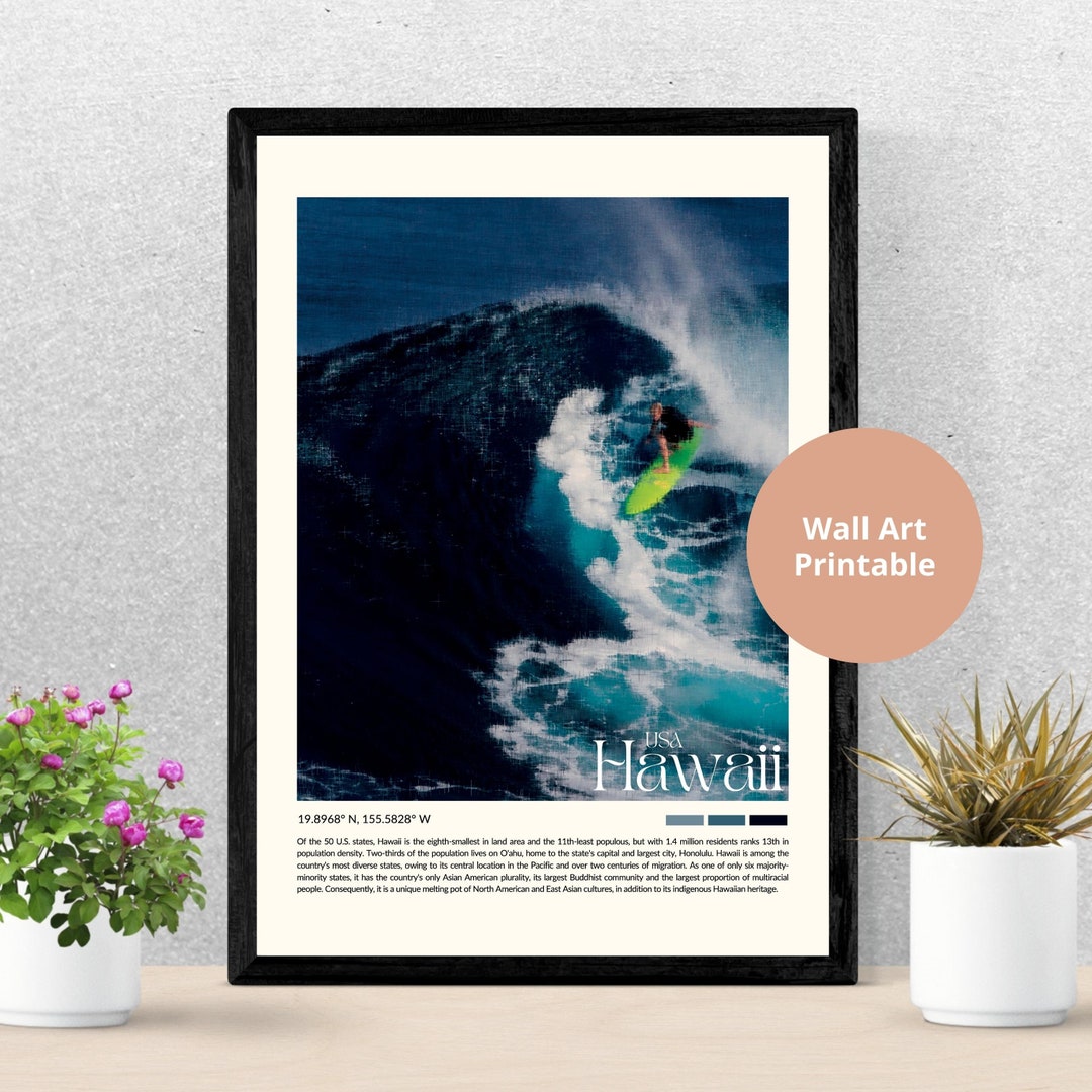 Hawaii Print Digital Wall Art Hawaii Wall Art Hawaii Poster Hawaii