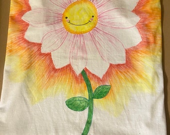 Glückliche Blumen Hand gezeichnet Shirt