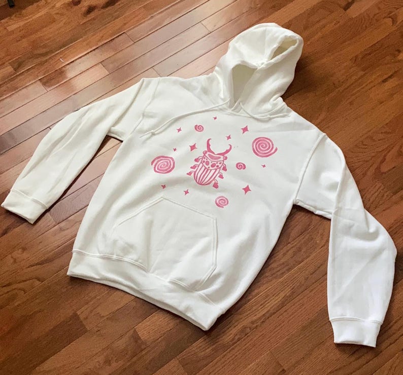 Magic Stag Hand Printed Hoodie Bild 1