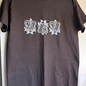 Squiggly Moth Hand Printed T Shirt