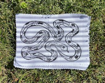 Stellar Snake Hand Printed Sew On Patch