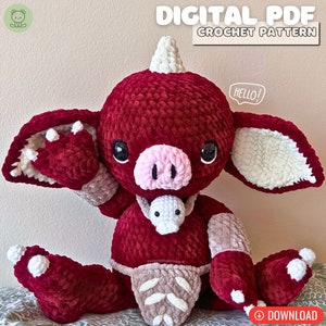 PDF DIGITAL Patrón de Ganchillo Duende Bebé - Amigurumi de Ganchillo, Lindo, Patrones de Ganchillo Amigurumi, Monstruo