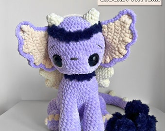 Dreamy Dragon Crochet Pattern | Plush Amigurumi (Digital PDF)