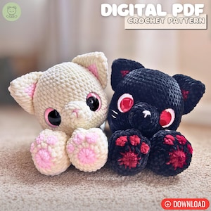 Snuggly Kitty Crochet Pattern (DIGITAL PDF) | Amigurumi Animals & Pets