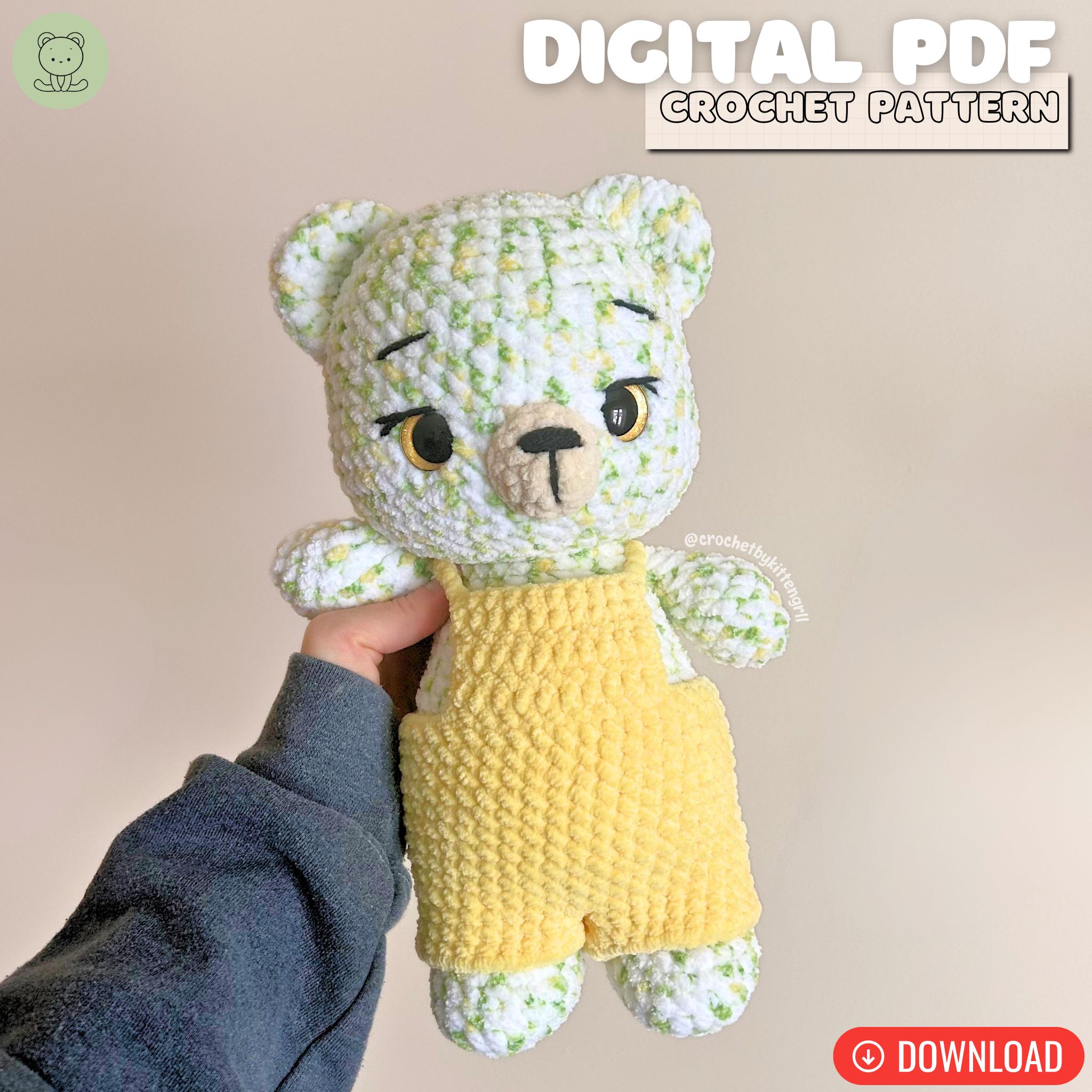 フローラ・テディベアの編み図｜あみぐるみ動物（デジタルPDF） - Etsy