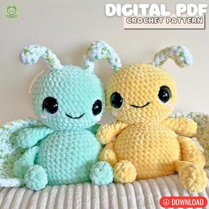 Patrón de ganchillo para bebé mosca sin costuras / Insecto amigurumi kawaii (PDF digital)