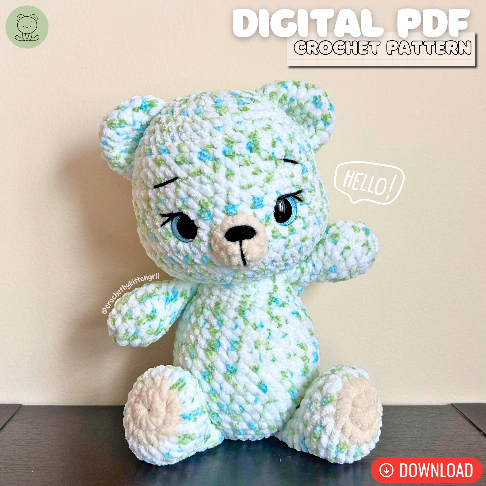 フローラ・テディベアの編み図｜あみぐるみ動物（デジタルPDF） - Etsy