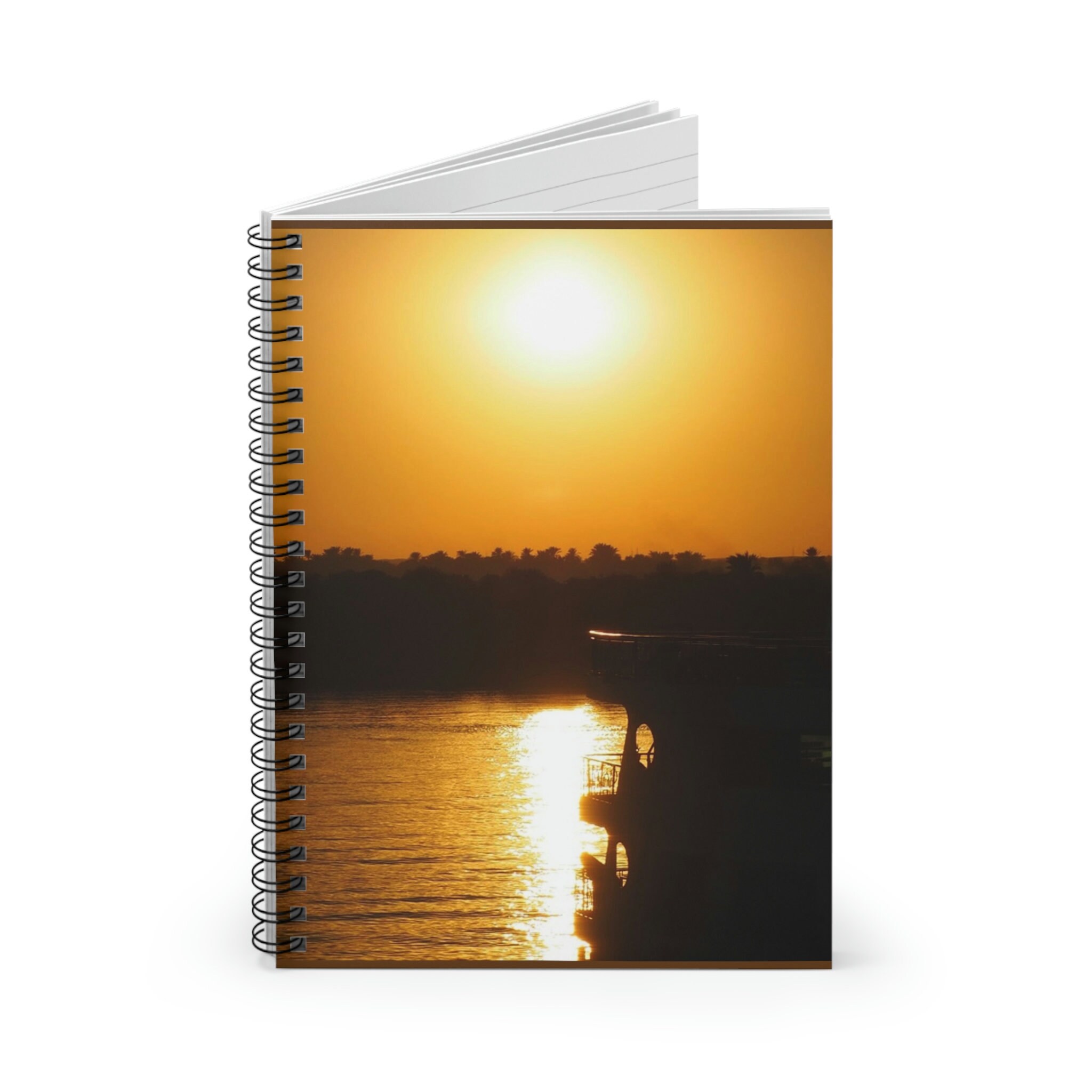 Golden Sunset at the Shore Spiral Notebook - Ruled Line - Etsy