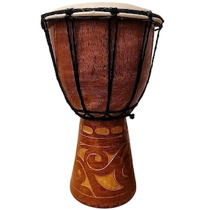 Wooden Djembe Drum Hand Carved Decorative Percussion Instrument