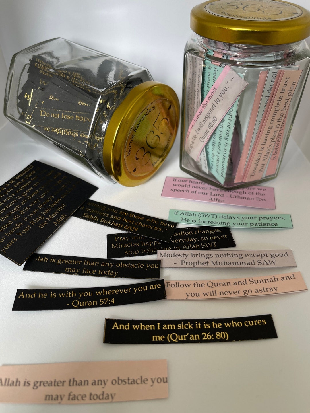 365 Islamic Reminder Jar Quote Jars Islamic Quotes Eid Etsy