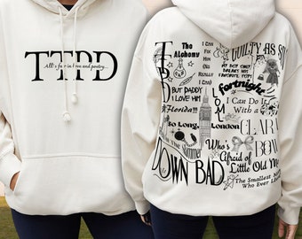 The Tortured Poets Department Taylor Swift Inspired Hoodie