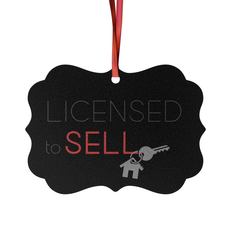 Licensed to Sell Realtor Ornamentunique Real Estate Gift Lchristmas