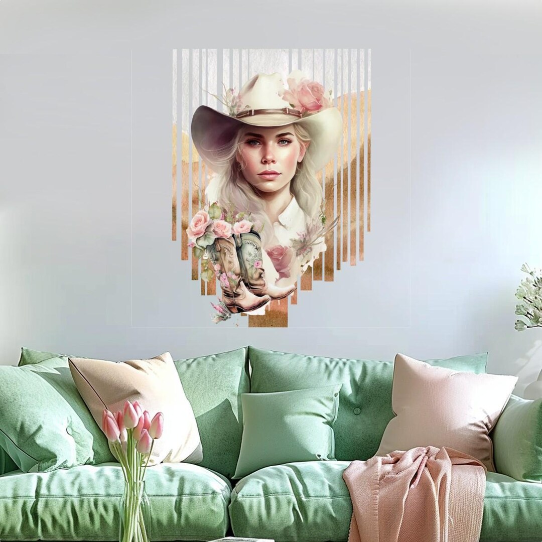 Western Wall Decor PVC Wall Stickers L Country Decor L Cowboy Decor L