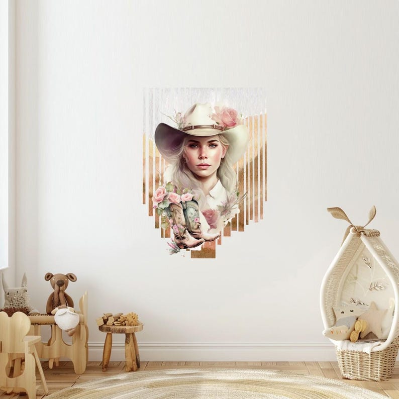 Western Wall Decor PVC Wall Stickers L Country Decor L Cowboy Decor L
