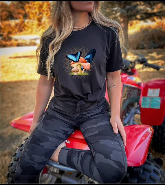 Blue Butterfly T-Shirt For Nature Lovers Blue Butterfly T-Shirt For Nature Lovers