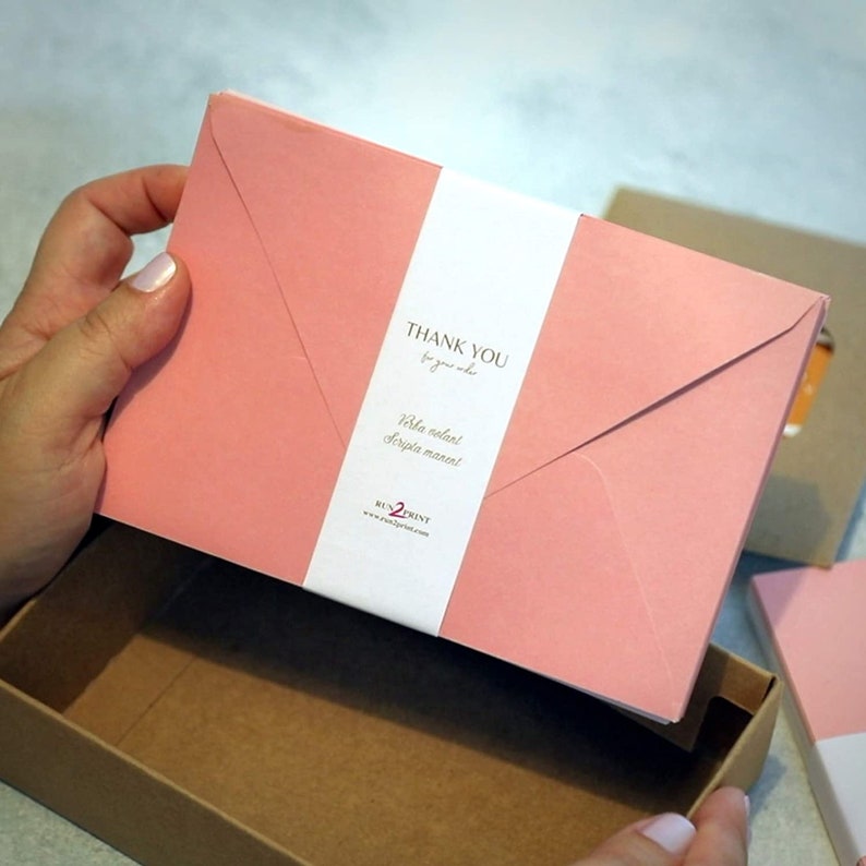 Blank Thank You cards With Envelopes & Stickers /pack of 36/ Elegant Emboss Gold Foil Pressed Etsy