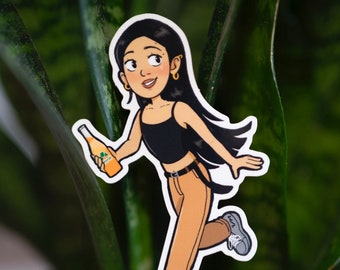 Adela (Chicana with a Jarrito Sticker)