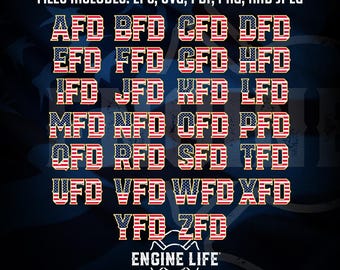 Amerikanische Flaggen Buchstaben: US Letter Vektoren (Digitaler Download)
