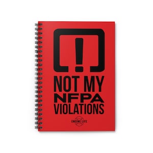 Pas mes violations de la NFPA Cahier à spirale pour pompiers, Cahier de sécurité, Cadeau amusant, Cadeau humoristique, Journal pour pompiers