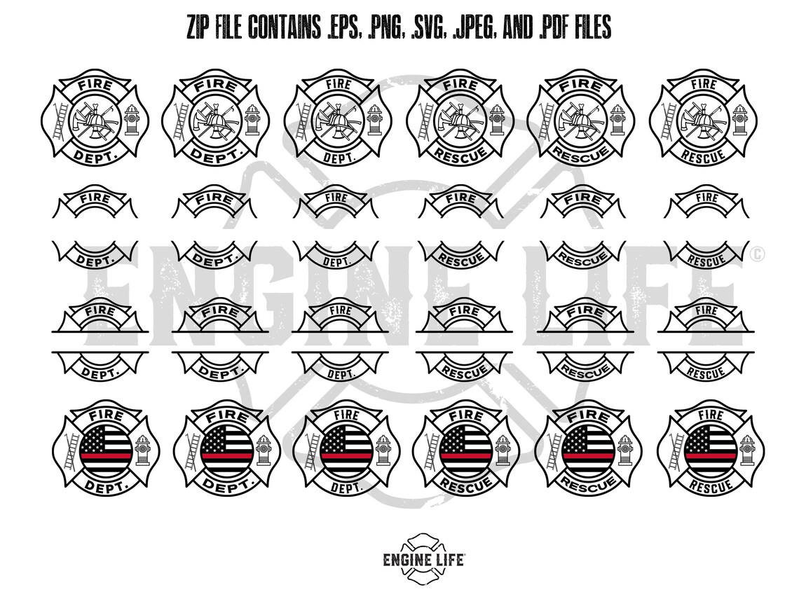 Fire Department Maltese Cross for Firefighters | Cricut SVG, PNG for ...