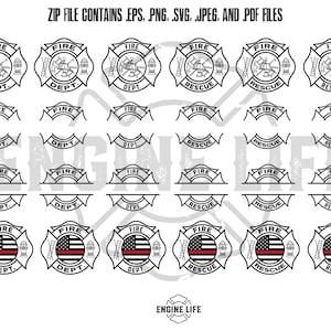 Fire Department Maltese Cross for Firefighters | Cricut SVG, PNG for ...