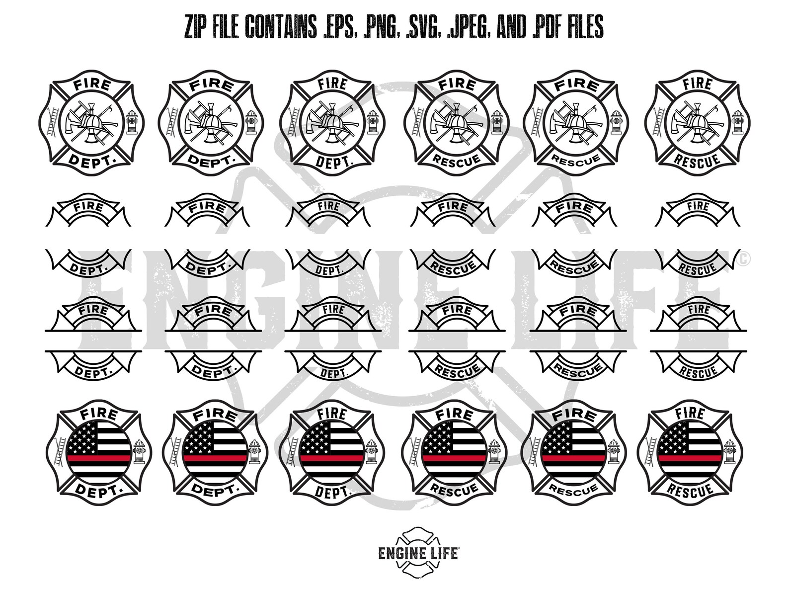 Fire Department Maltese Cross for Firefighters | Cricut SVG, PNG for ...