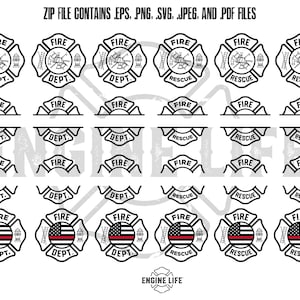 Fire Department Maltese Cross for Firefighters | Cricut SVG, PNG for ...