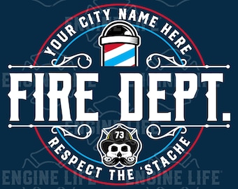 Custom Feuerwehr ´Stache Design | Personalisierte Feuerwehr Kleidung (Digitaler Download)