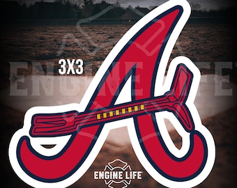 Braves Logo Halligan Firefighter Vinyl Sticker
