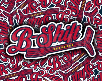 B-Shift Braves Halligan Sticker: Firefighter Baseball Decal