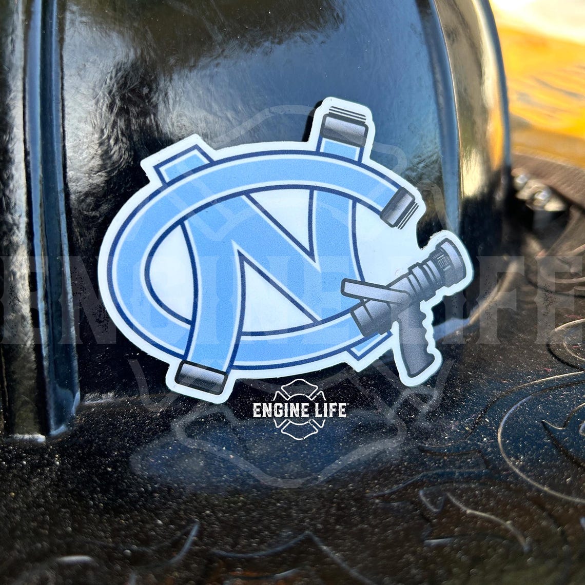 UNC Tarheels Firefighter Vinyl Sticker, Carolina Tarheel Decal - Etsy