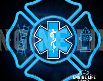 Sanitäter Feuer Abzeichen | EMS Malteserkreuz Designs (Digital Download)