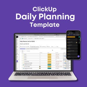 Daily Planning Template for ClickUp | ADHD friendly planner