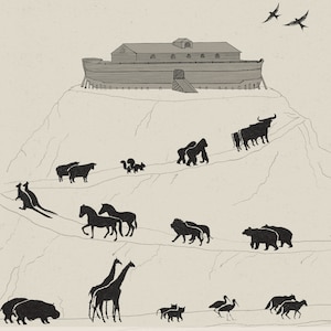 Noah's Ark, Digital Download, Two of Every Animal, Sketches, Jesus ...