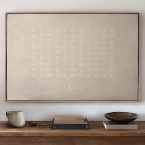 The 99 & The 1 Premium Canvas, 100 Sheep Jesus Leaves the 99 Framed Beige White Neutral Framed Shepherd Horizontal Bible Pray Faith Art Gift