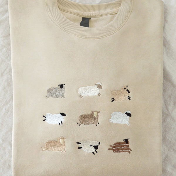 Sudadera bordada de la oveja perdida / Versículo bíblico de Mateo 18:12 Ropa cristiana