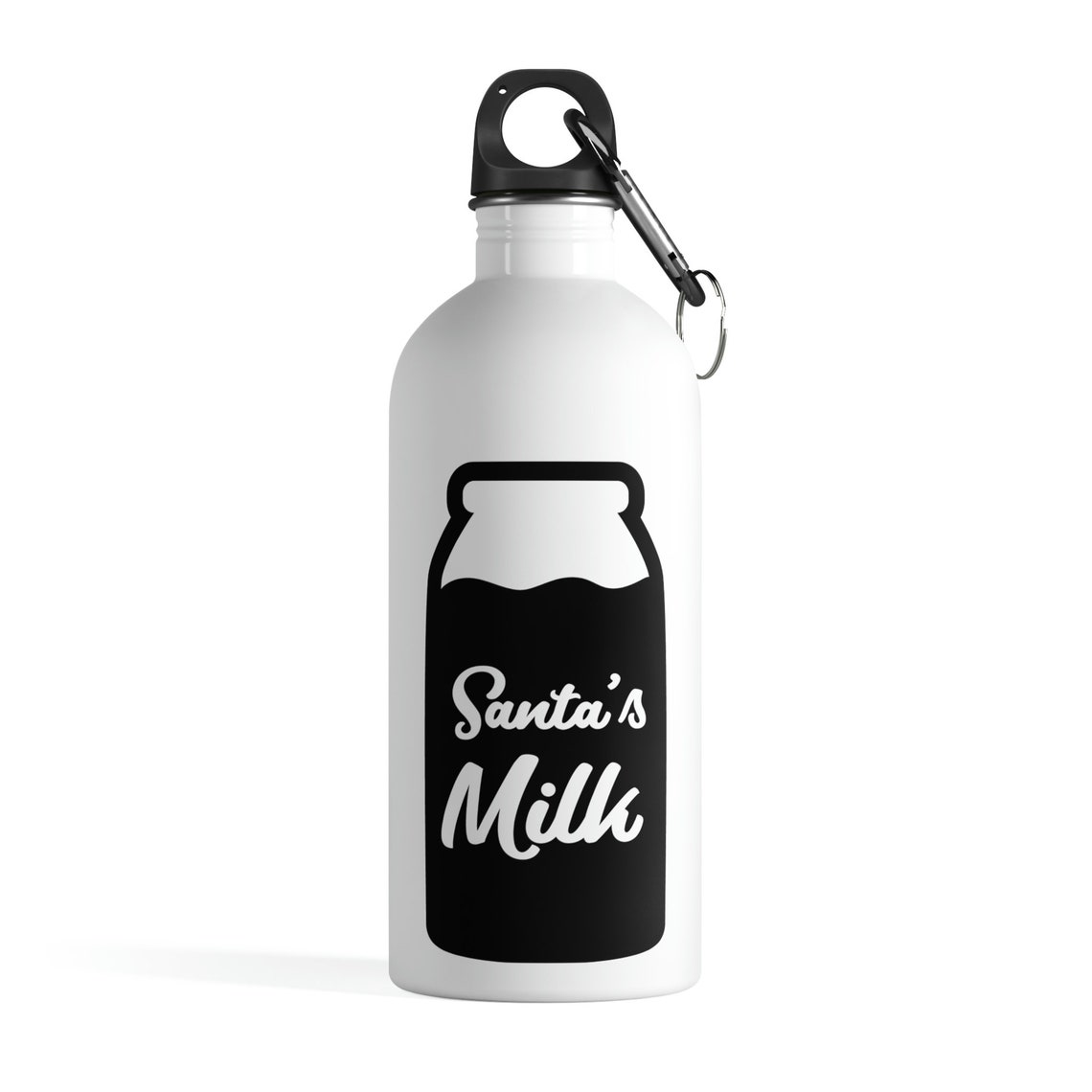 Gym Water Bottle Funny Water Bottle Santa's Milk Water Etsy