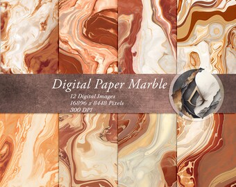 Papel Digital Mármore Cor Creme - Design Digital Mármore Sem Costura | Perfeito para casamento, cenários e fundos | Arte abstrata de parede faça você mesmo