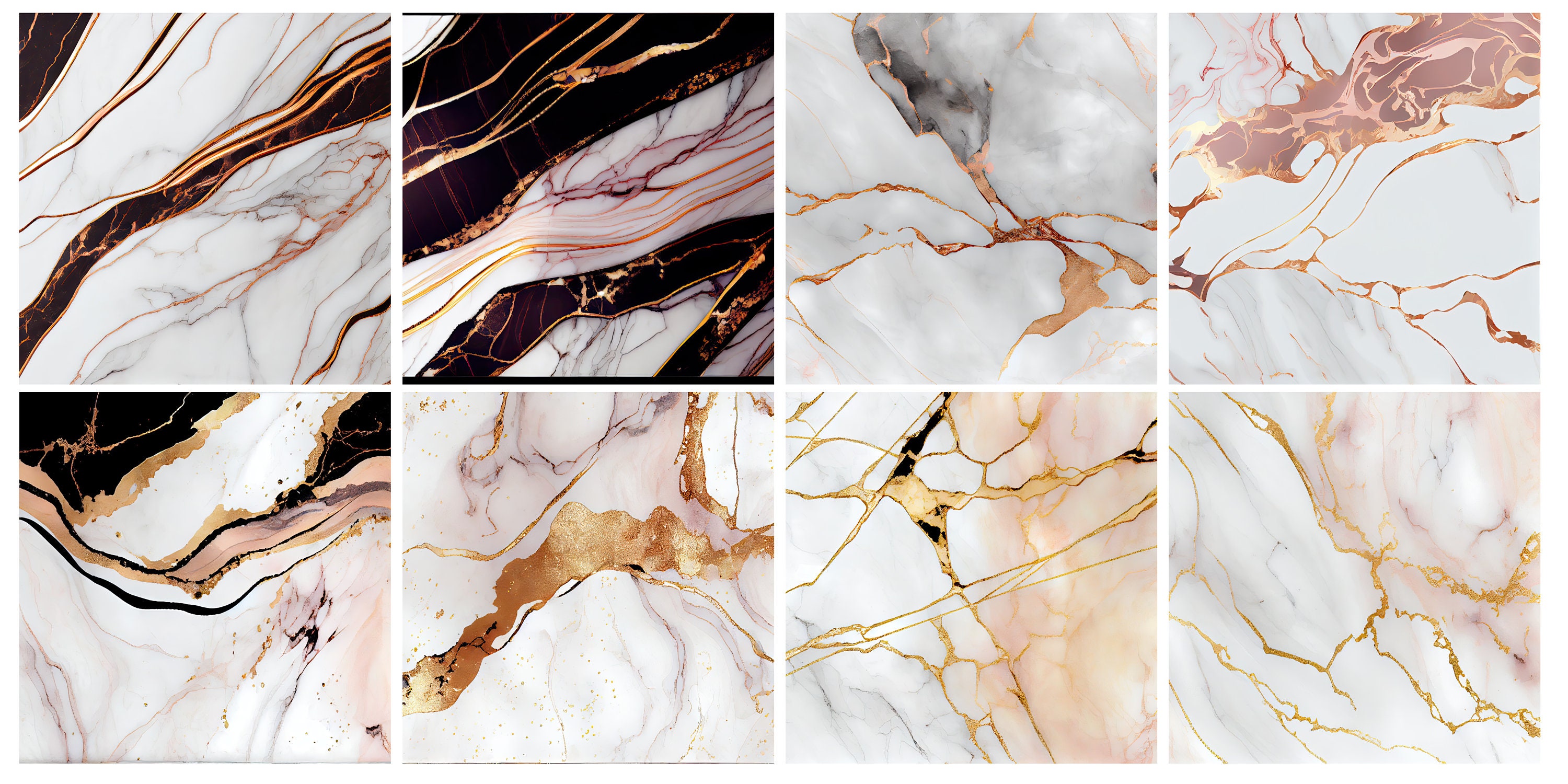 Rose Gold Marble Digital Paper Printable Paper for Scrapbook, Wedding Invitations, and More ...