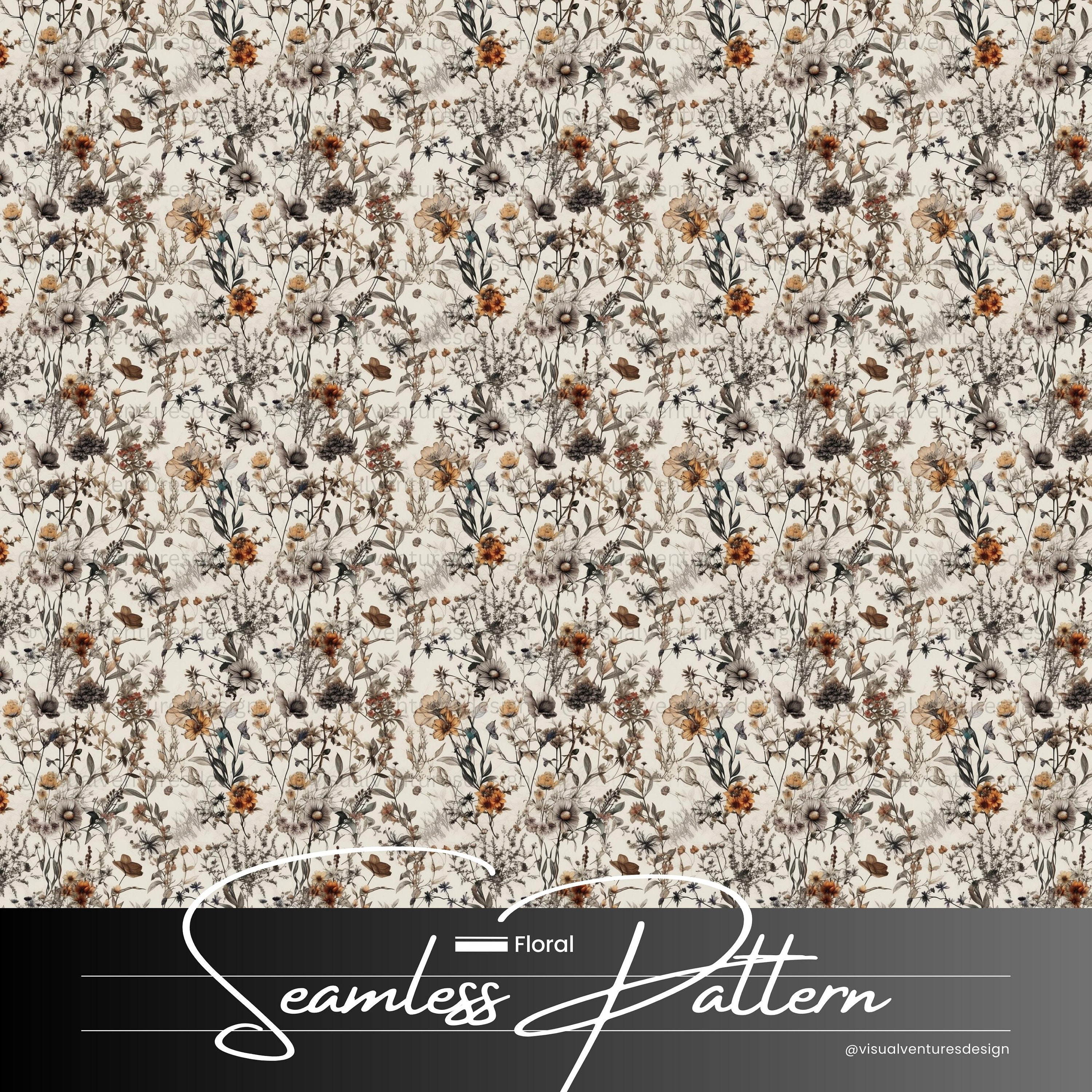 Rustic Wedding Flower Pattern - Floral Patterns for Fabric DIY Projects ...