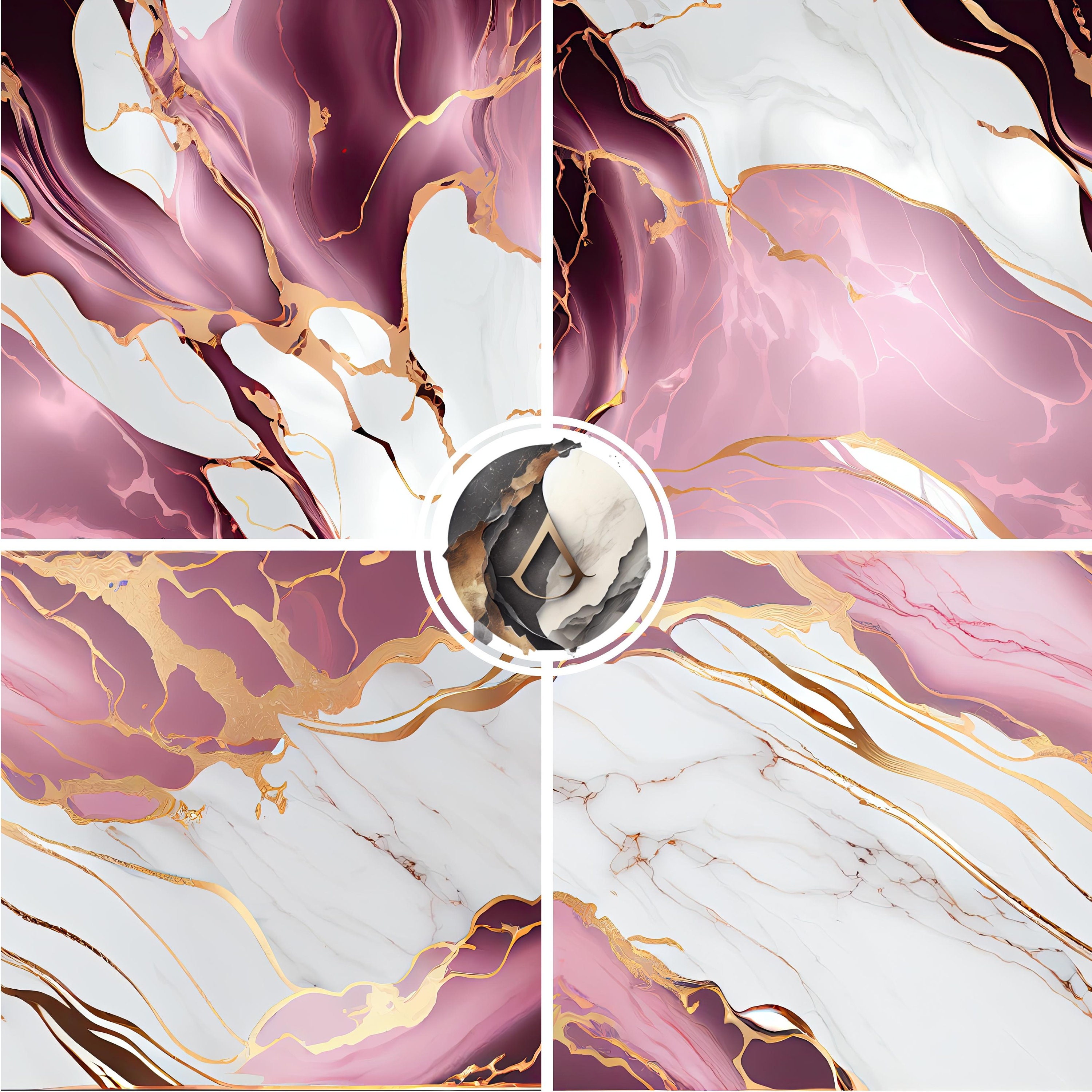 Rose Gold Marble Digital Paper Printable Paper for DIY Scrapbook, Wedding Invitations, Tumbler ...