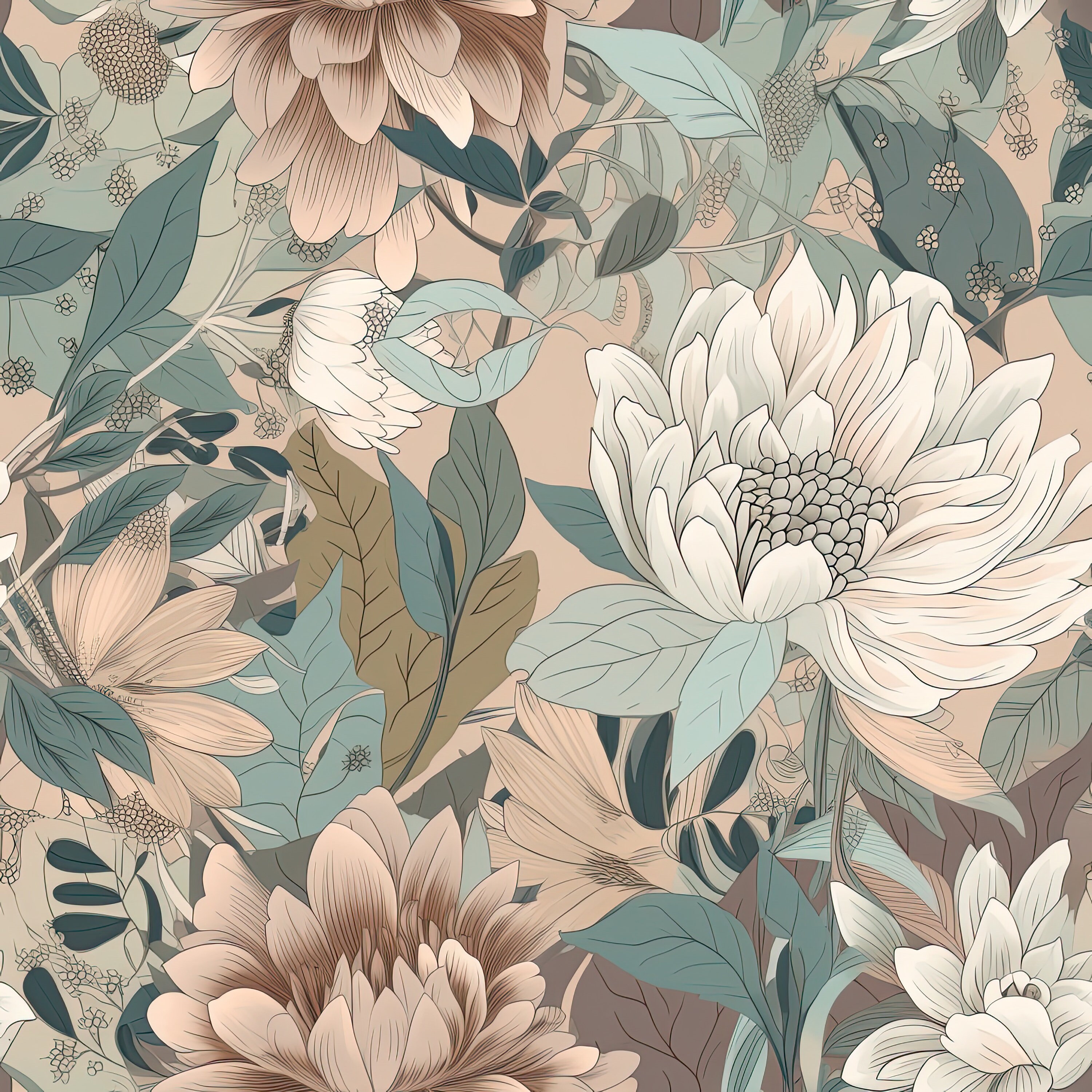 Spring Floral Seamless Pattern Digital Paper Perfect for DIY Gift ...