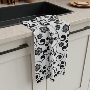 Soft Tea Towel - Floral Swirl