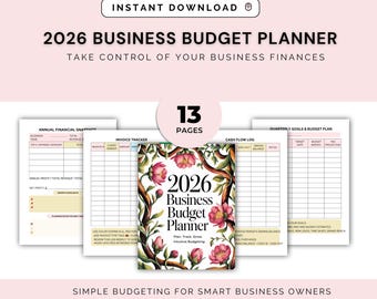 Small Business Budget Planner | Expense & Income Tracker (PDF)