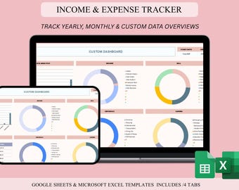 Income Expense Tracker | Budget Planner Excel Template