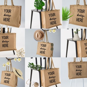 12 x Jute Bag Mockup Tote Mockup Shopping Bag Mockups Shopping tote Mock Up Hessian Bag Gift Mockup Bag Mock Up Digital Download Jpg