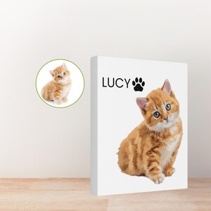 Canvas Print, Custom Cartoon Portraits Using Pet Photo Personalized Digital Dog Cat Memorial Art, Stretched Wall Art, Gift for Pet Lovers